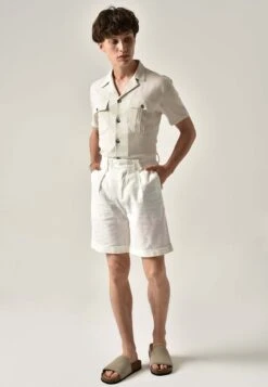 Short Sleeve - Overhemd - Ecru -Algemene Winkel Voor Herenmode ea981a69c7094566918c15d321dd5883