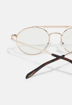 QUAY AUSTRALIA Unisex - Brillen Met Blauwlichtfilter - Gold-Coloured/Clear -Algemene Winkel Voor Herenmode eb10ace149da4a31a848d42bed94091d