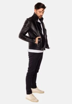 Jordan Perfecto - Leren Jas - Black With Light Silver Accessories -Algemene Winkel Voor Herenmode f14eb00b2f0d434ab89183ca9817666f