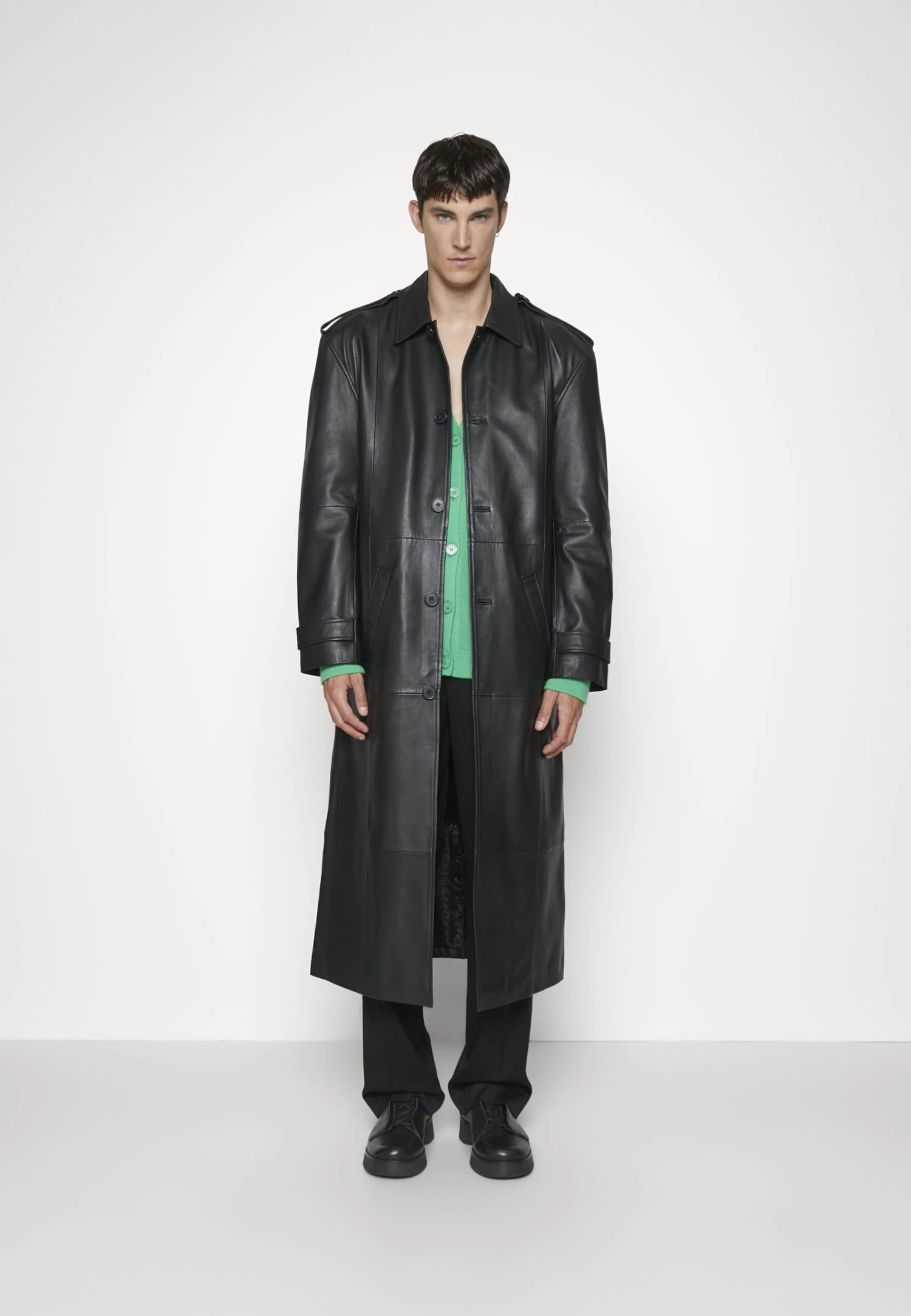 Long Coat Paneled - Mantel - Black 7 Long Coat Paneled - Mantel - Black - Afbeelding 5