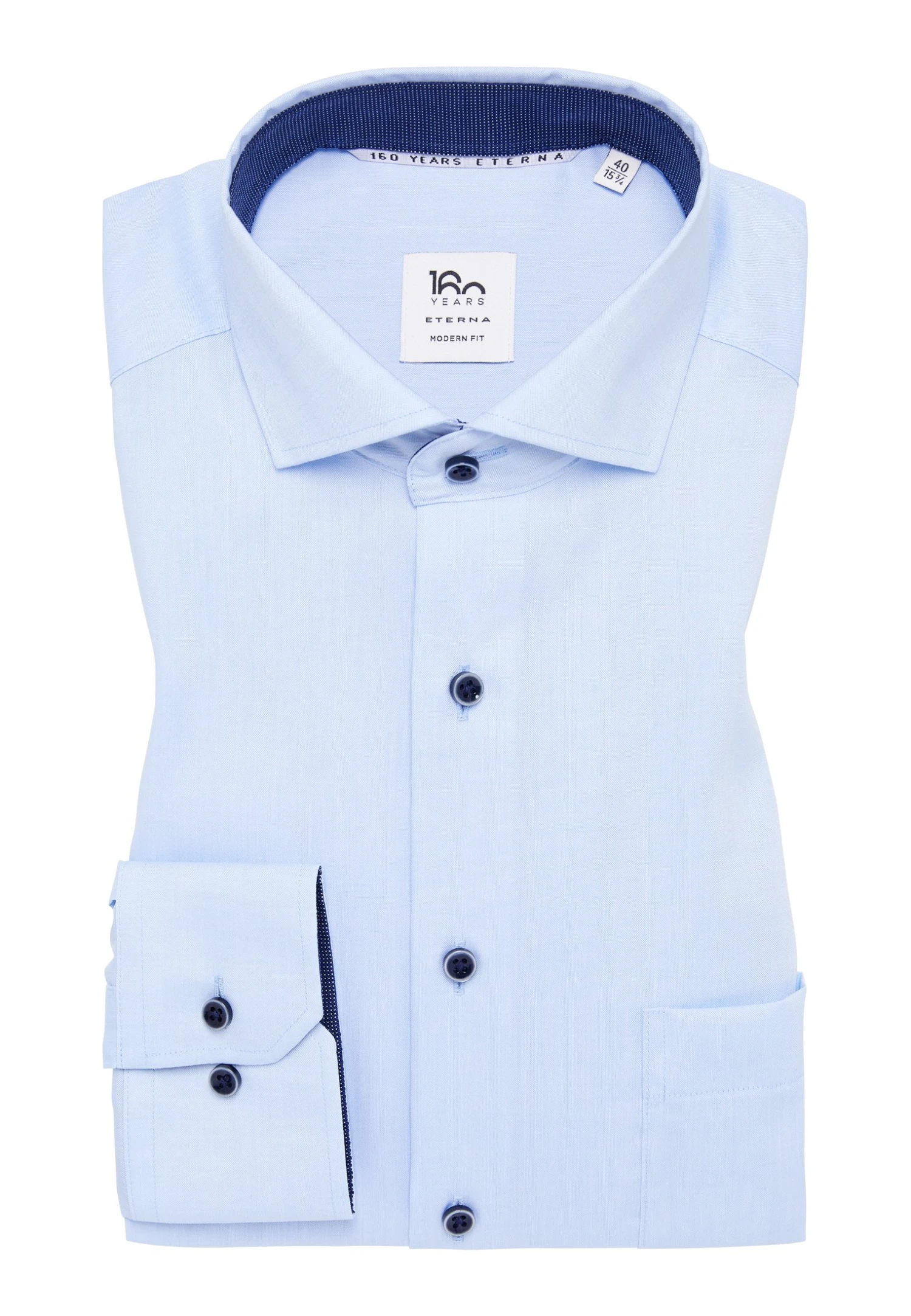 Eterna Pinpoint Modern Fit - Overhemd - Hellblau 8 Eterna Pinpoint Modern Fit - Overhemd - Hellblau - Afbeelding 6