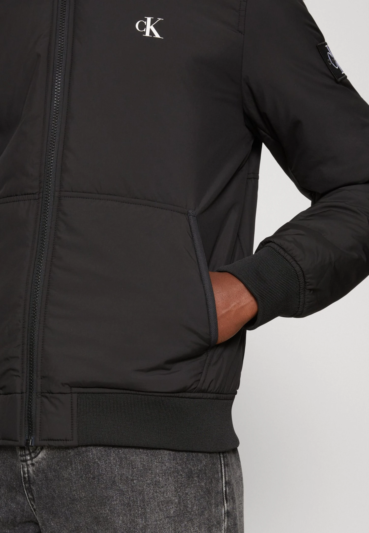 Calvin Klein Jeans Padded Harrington Jacket - Jas - Black 8 Calvin Klein Jeans Padded Harrington Jacket - Jas - Black - Afbeelding 6