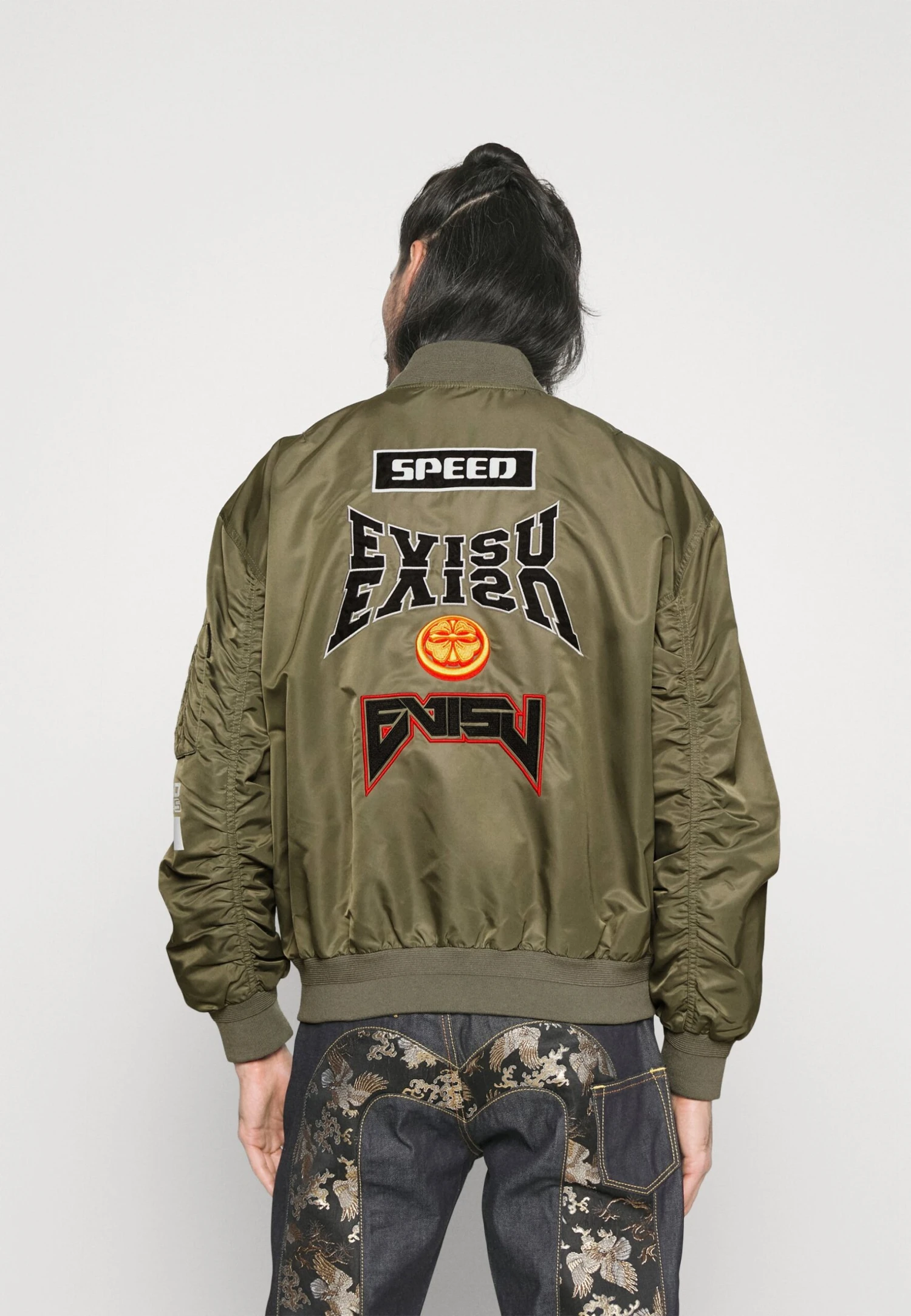 Evisu Kamon Jacket - Bomberjacks - Dark Olive 5 Evisu Kamon Jacket - Bomberjacks - Dark Olive - Afbeelding 3